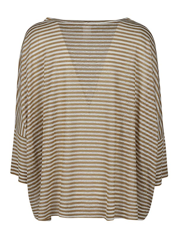 SHIRT C-ZERO: Strickpullover mit Rundhalsausschnitt online - Rundhalspullover - Braun