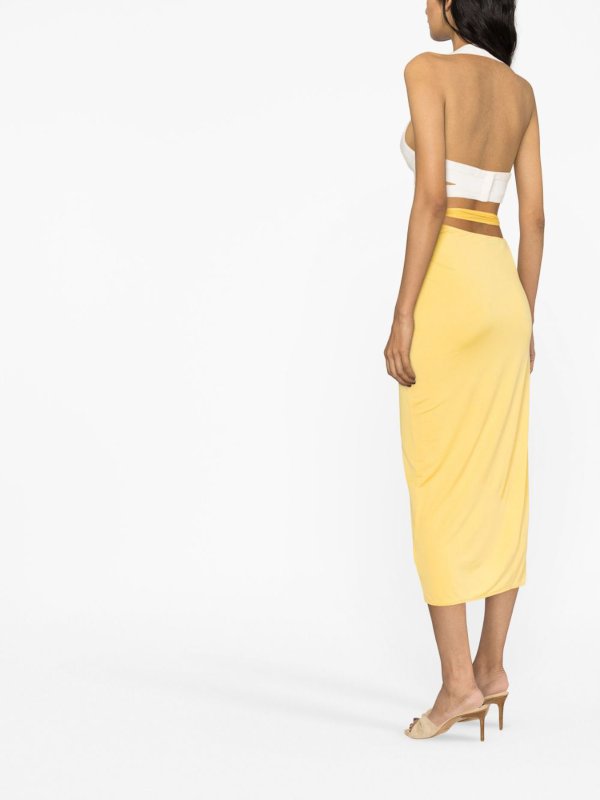 JACQUEMUS: Knielange und Midi Röcke online - Midirock - Gelb