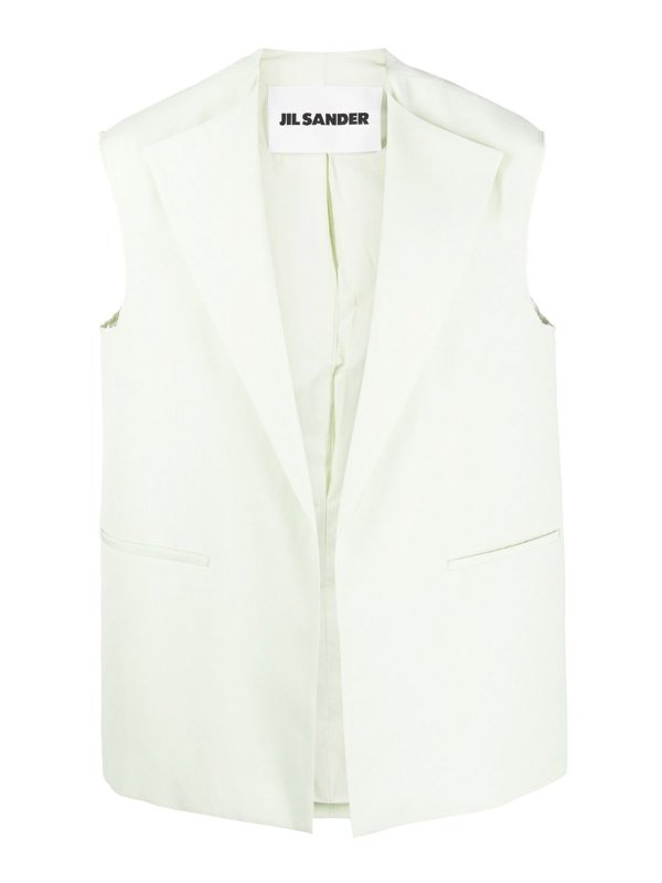 JIL SANDER: vests - Single-breasted vest