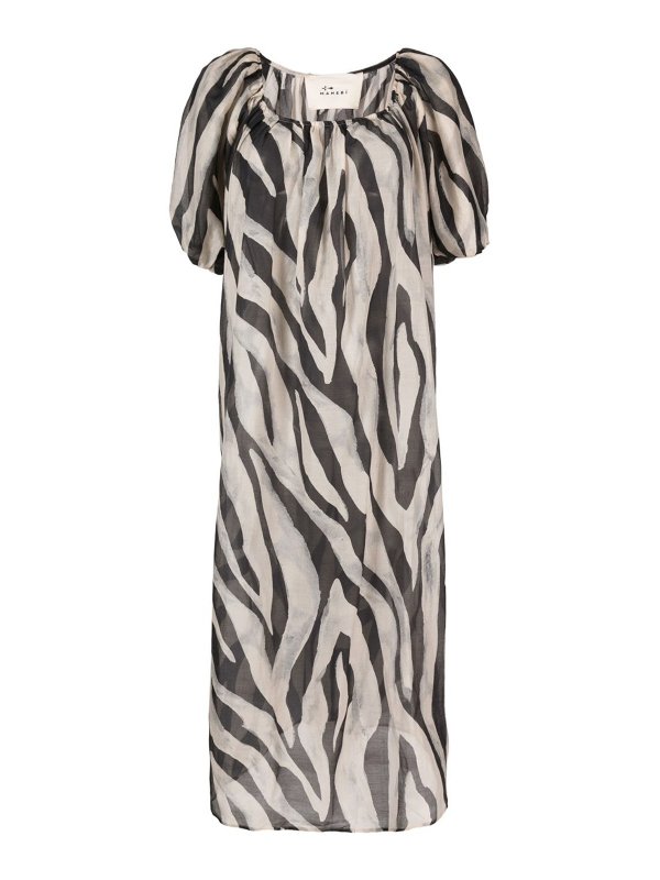 Maxi dresses Manebi - Capri silk-cotton voile dress - A57CAZEBRA