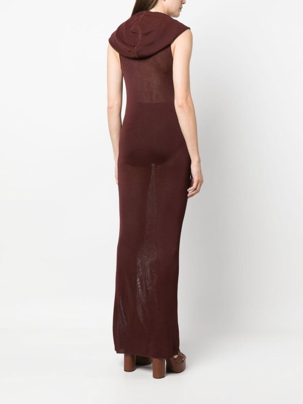 SAINT LAURENT buy online Halter neck cotton blend long dress