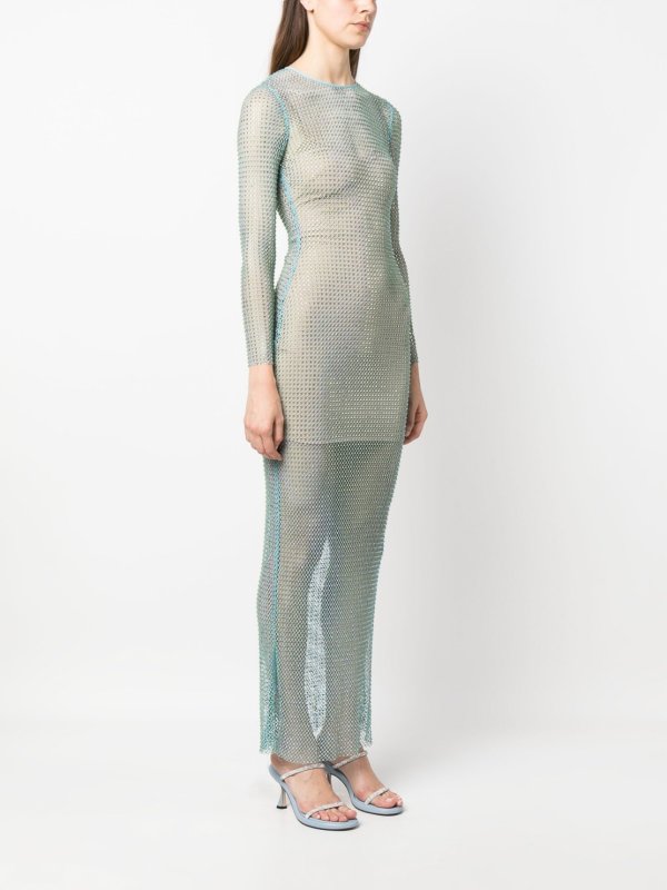 Self Portrait buy online Fishnet maxi dress