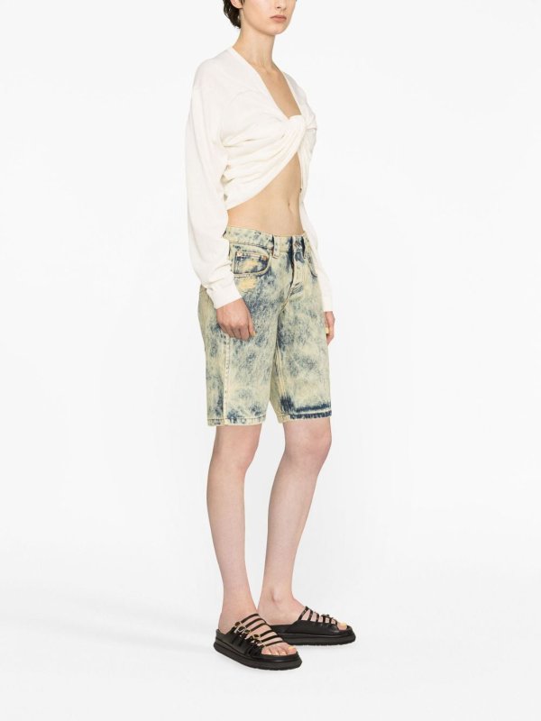 The Best Shops VAQUERA: Trousers Shorts - Denim split shorts