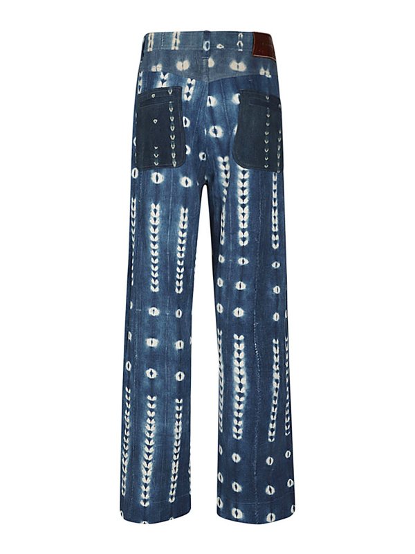 WALES BONNER: bootcut jeans online - Miles tie-dye denim jeans