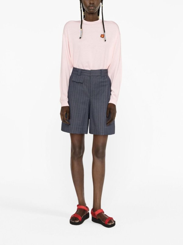 The Best Shops KENZO: maglia collo rotondo - Maglione in lana con stemma floreale Boke