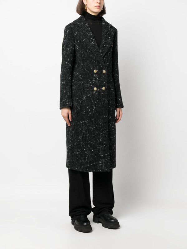 Double-breasted tweed coat shop online: ALYSI