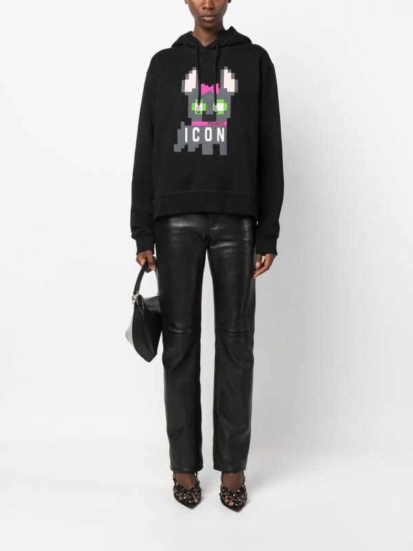 The Best Shops DSQUARED2: Felpe e maglie - Icon felpa con cappuccio in cotone hilde