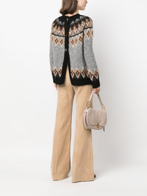 Semicouture: crew necks online - Rosamond geometric print sweater