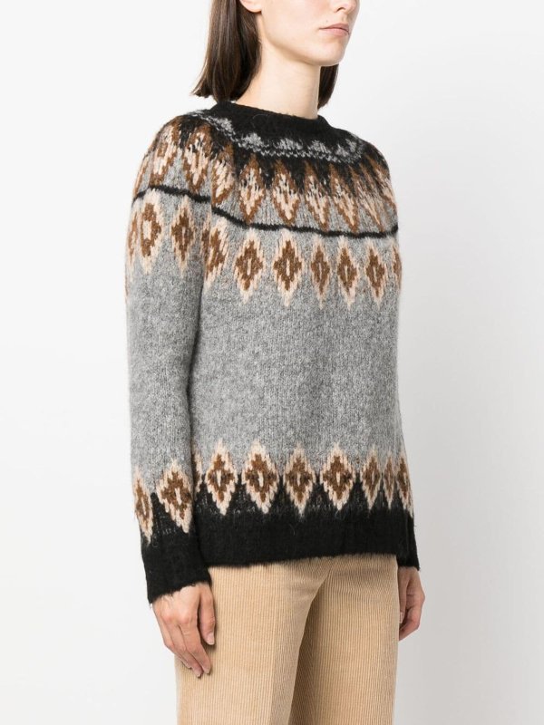 The Best Shops Semicouture: crew necks - Rosamond geometric print sweater