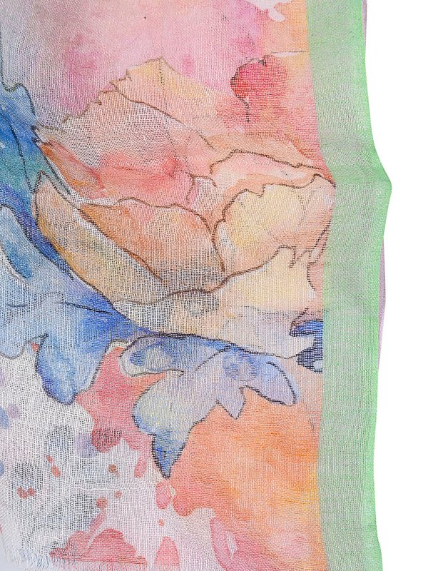 PATCHOULI: scarves online - Linen printed stole
