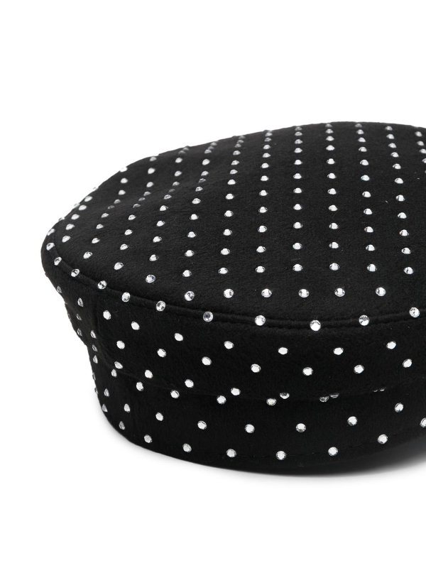 RUSLAN BAGINSKIY: hats & caps online - Baker boy polka dot cap