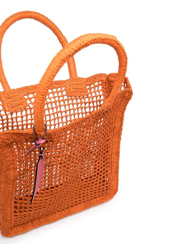 The Best Shops MANEBI: totes bags - Net raffia handbag