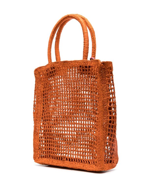 MANEBI buy online Net raffia handbag