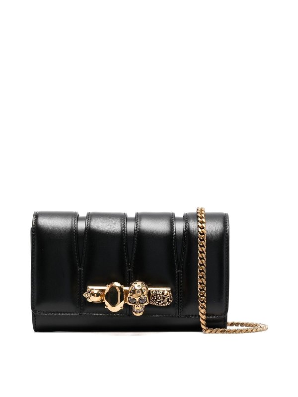 ALEXANDER MCQUEEN: shoulder bags - The slash leather clutch bag