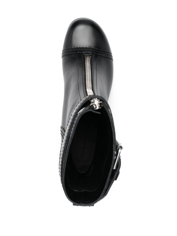ALEXANDER MCQUEEN: ankle boots online - Leather heel ankle boots