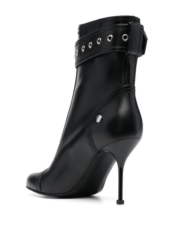 The Best Shops ALEXANDER MCQUEEN: ankle boots - Leather heel ankle boots