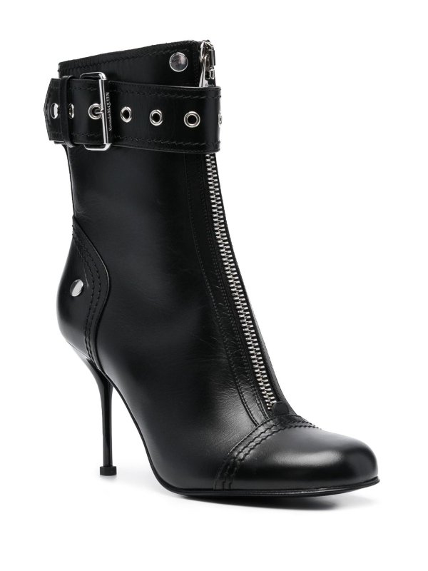 Leather heel ankle boots shop online: ALEXANDER MCQUEEN