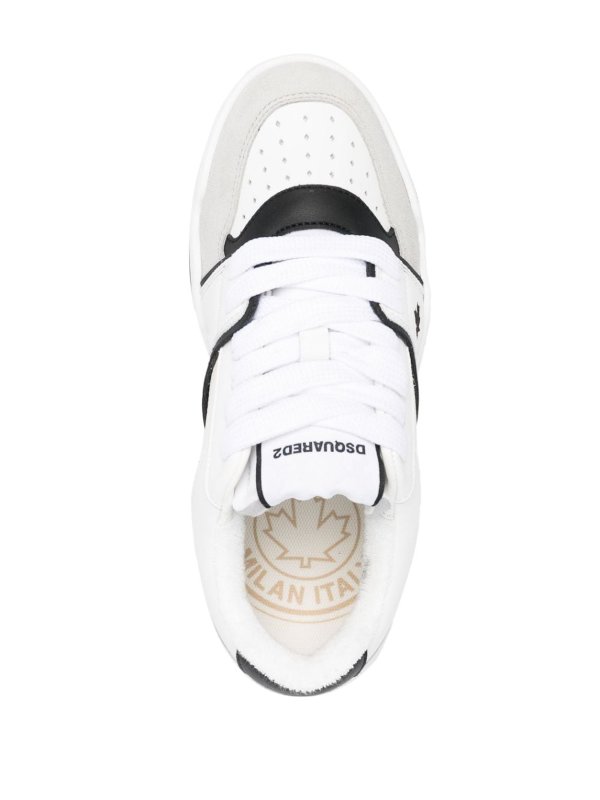 DSQUARED2: trainers online - Logo velour sneakers