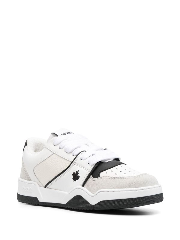 Logo velour sneakers shop online: DSQUARED2