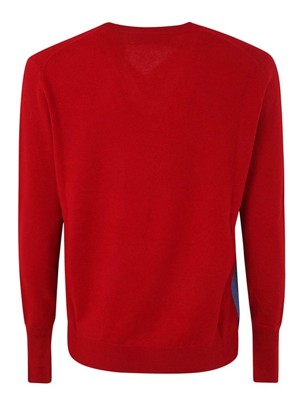 BALLANTYNE: Strickpullover mit V-Ausschnitt online - V-Pullover - Rot