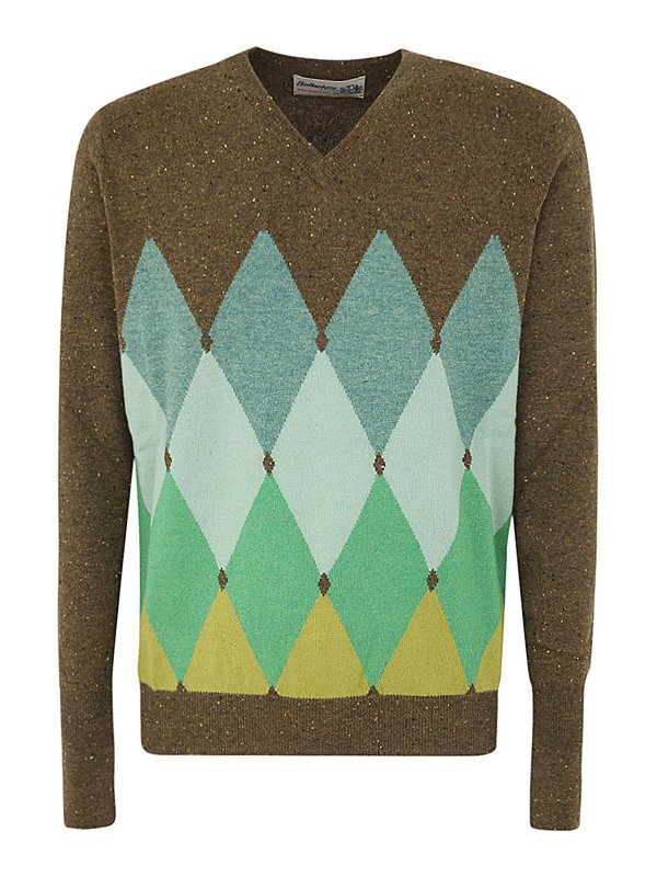 BALLANTYNE: maglia collo a v - V neck pullover