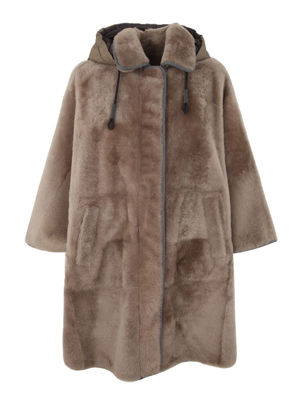 BRUNELLO CUCINELLI: trench coats - Fur overcoat