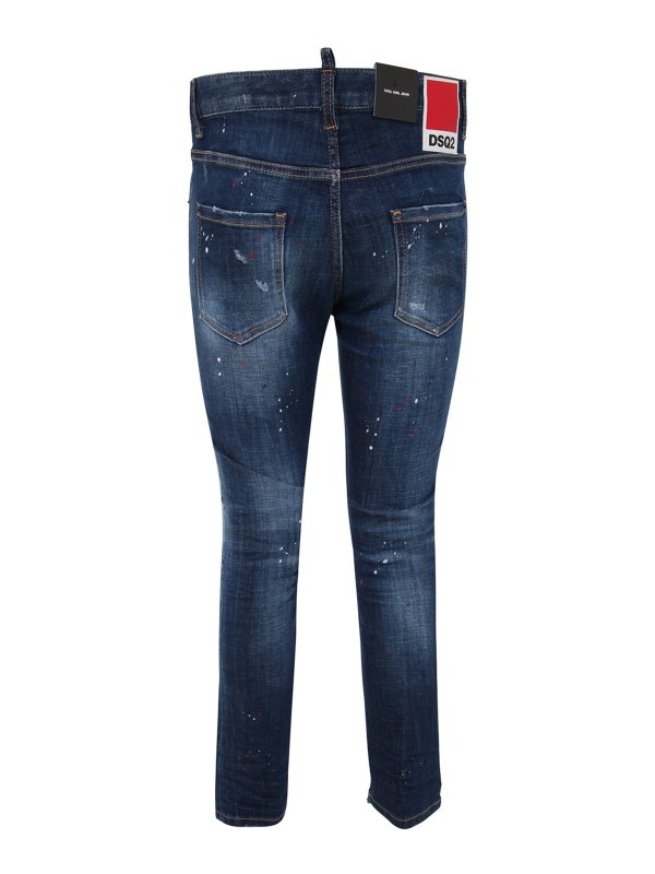DSQUARED2: Jeans à jambe droite online - Jean Droit - Bleu