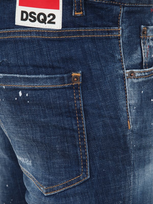 The Best Shops DSQUARED2: Jeans à jambe droite - Jean Droit - Bleu