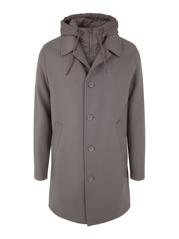 HERNO: short coats - Long coat with hood