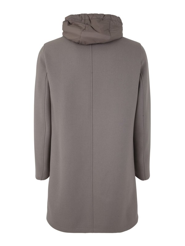 HERNO: short coats online - Long coat with hood
