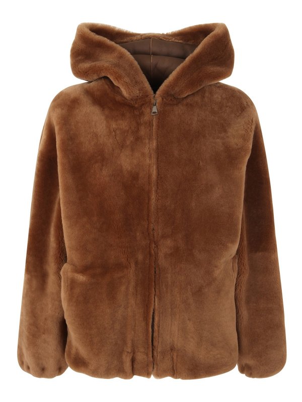 Inès & Maréchal: Pelz und Shearling - Blazer - Braun