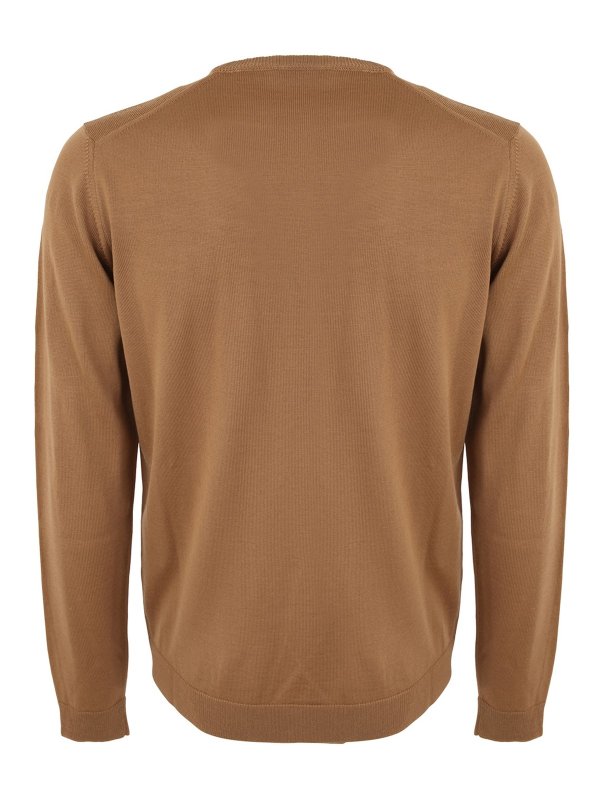 NUUR: Strickpullover mit Rundhalsausschnitt online - Rundhalspullover - Braun