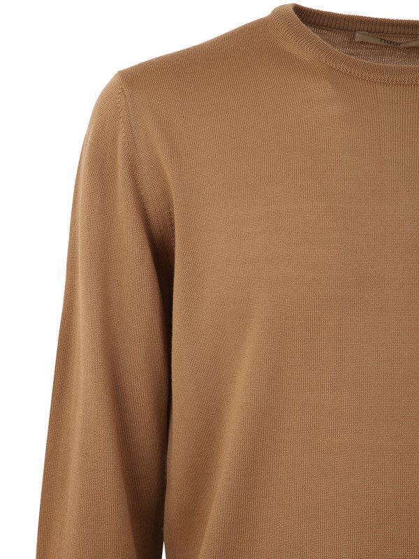 The Best Shops NUUR: Strickpullover mit Rundhalsausschnitt - Rundhalspullover - Braun