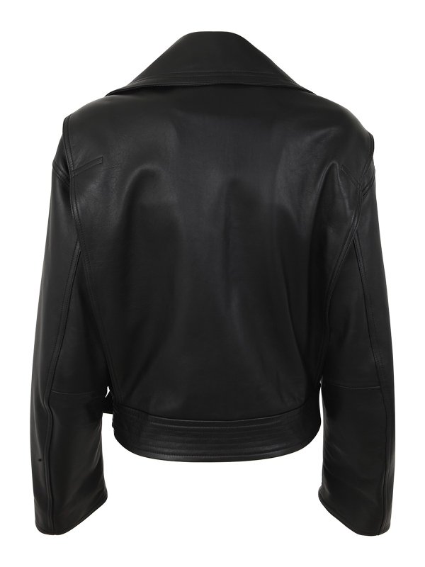 VERSACE: leather jacket online - Jacket