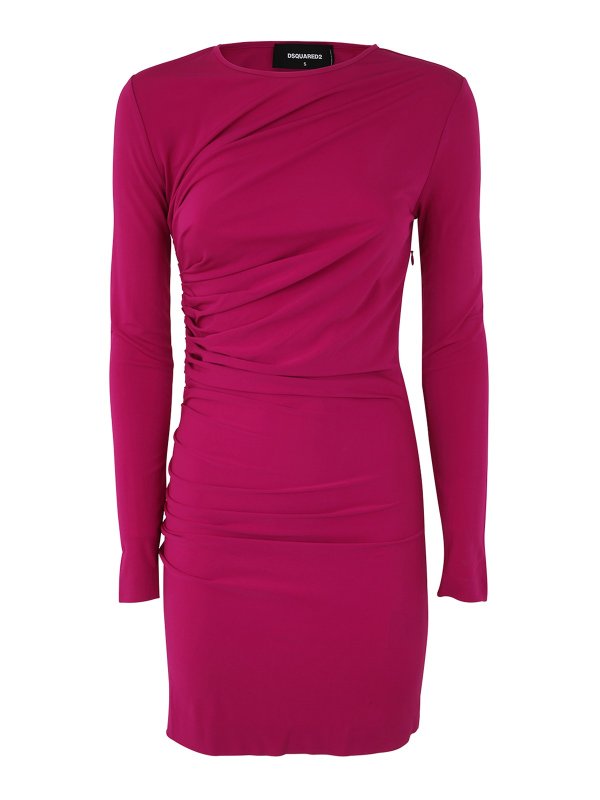 DSQUARED2: short dresses - Shirred mini dress