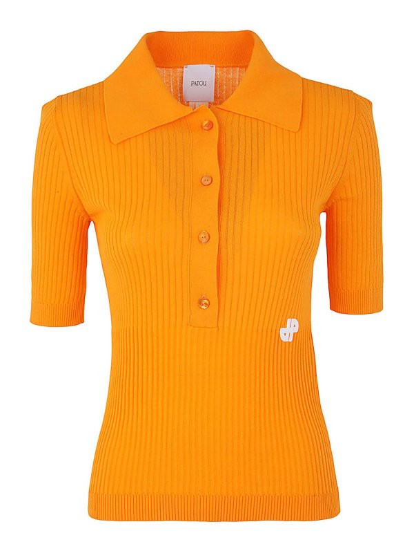 PATOU: ポロシャツ - ポロシャツ - オレンジ