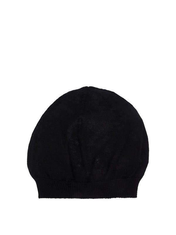 RICK OWENS: beanies - Ribbed beanie
