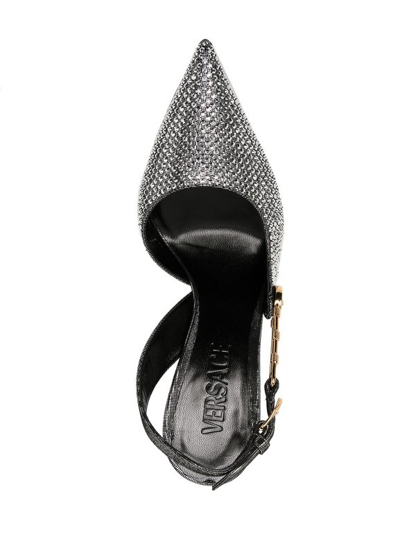 VERSACE: court shoes online - Sling back calf leather