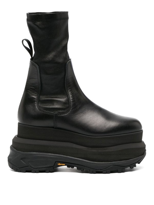 Sacai: ブーティー - ブーツ - 黒