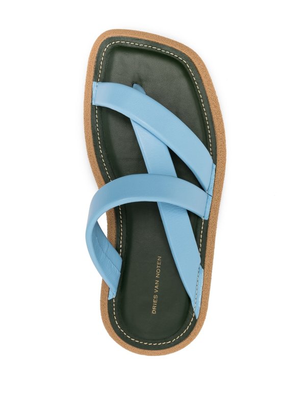 サンダル - ブルー shop online: DRIES VAN NOTEN