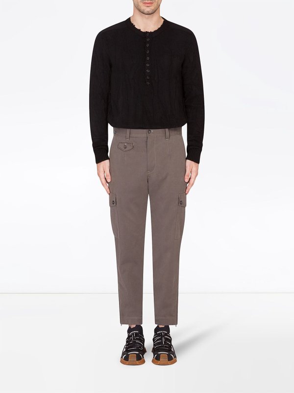 DOLCE & GABBANA: Pull col rond online - Pull Col Rond - Noir