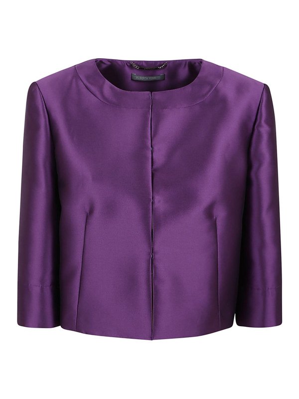 ALBERTA FERRETTI: casual jackets - Mikado jacket