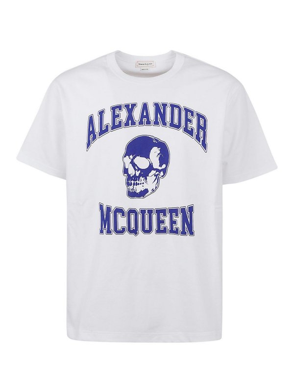 ALEXANDER MCQUEEN: T-shirts - T-Shirt - Blau