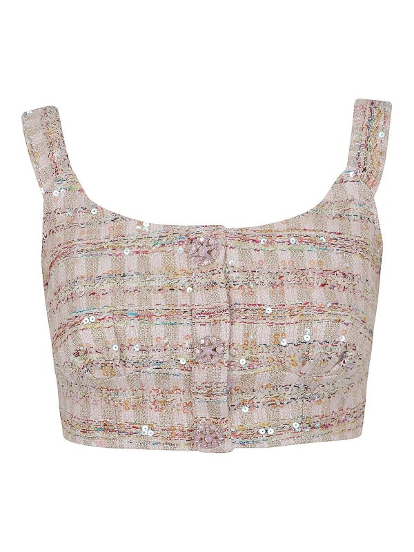 Self Portrait: Tops & Débardeurs - Top - Couleur Chair