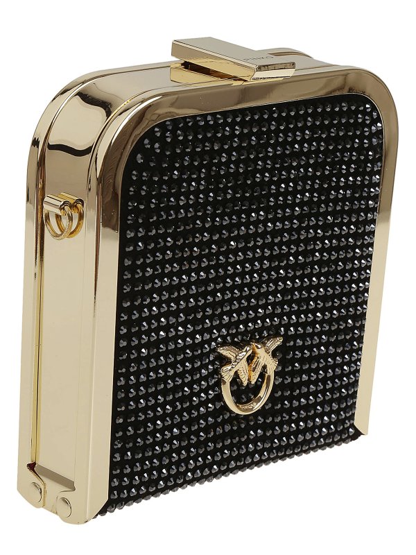 The Best Shops Pinko: clutches - Box clutch satin + strass