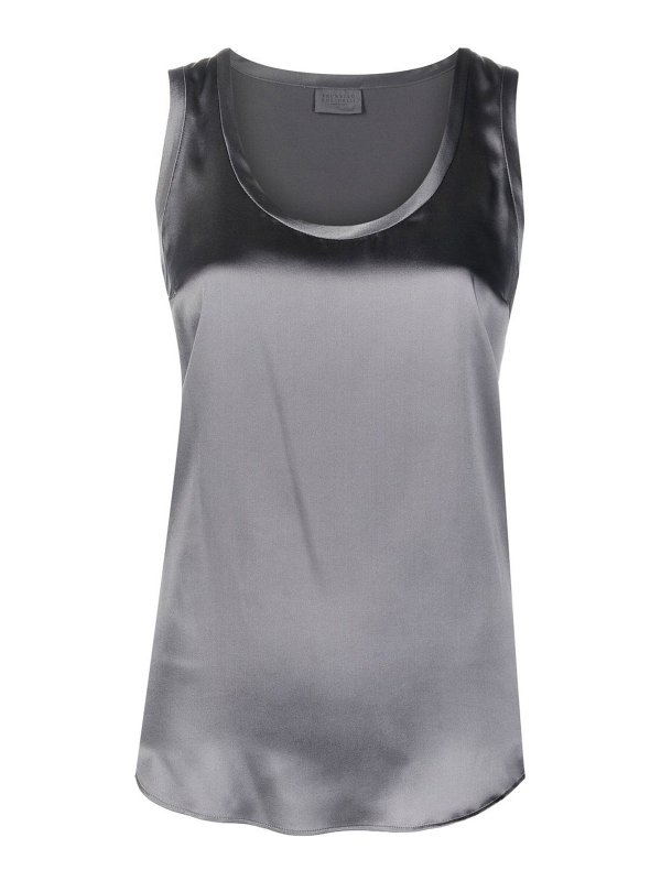 BRUNELLO CUCINELLI: トップス＆タンクトップ - トップ/タンクトップ - 黒