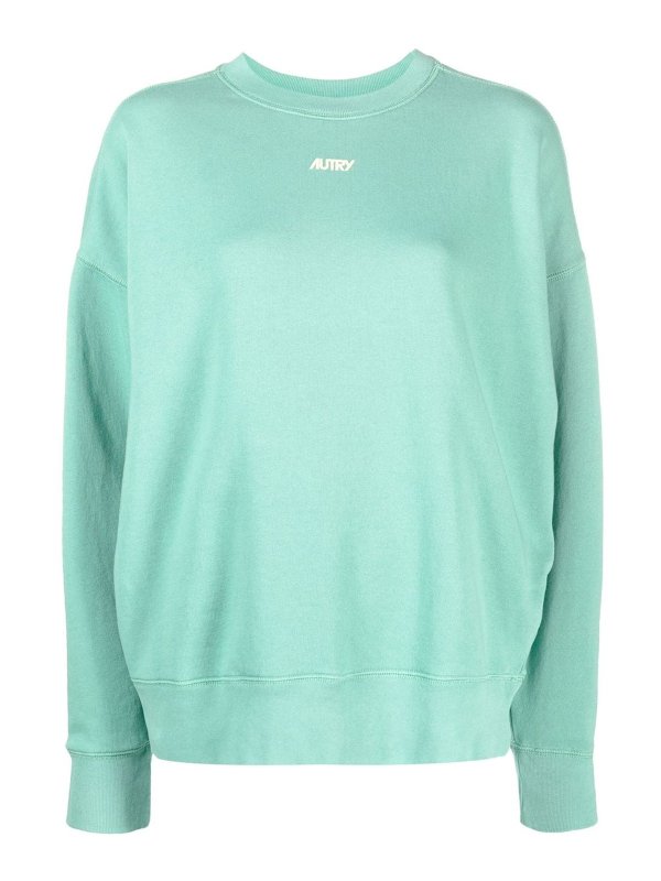 AUTRY: Sweatshirts & Sweaters - `bicolor` crew-neck sweatshirt