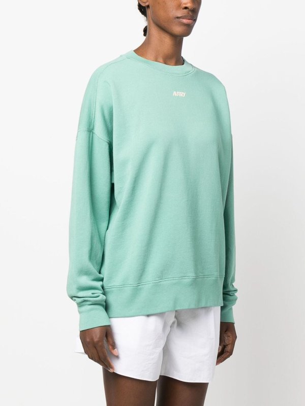 `bicolor` crew-neck sweatshirt shop online: AUTRY