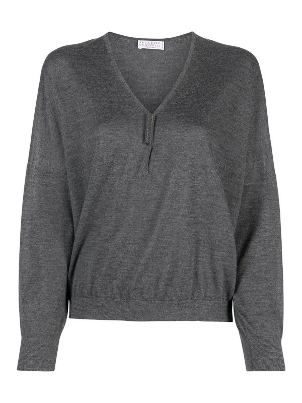 BRUNELLO CUCINELLI: Vネック - Vネック - 黒