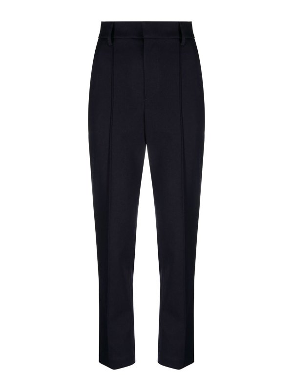 BRUNELLO CUCINELLI★High Waist Cigarette Pants Cigarette trousers for Woman in Beige | Brunello Cucinelli
